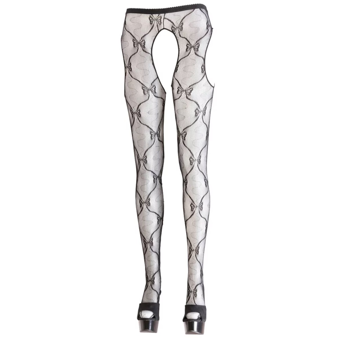 SEXY COLLANT IN MICRO RETE APERTI CON RICAMI