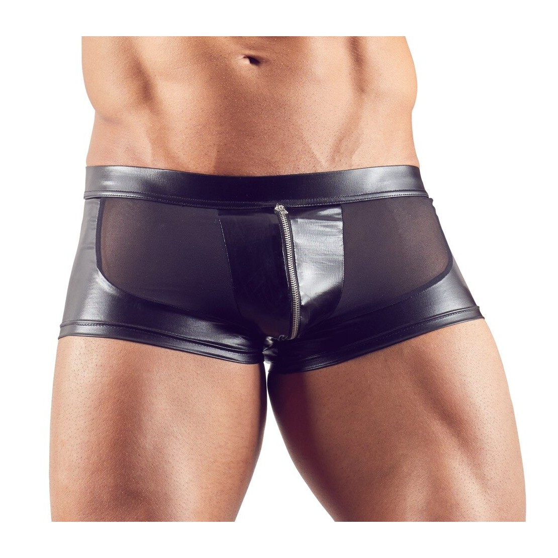 SEXY BOXER PER UOMO IN SPANDEX E MICRO RETE CON...