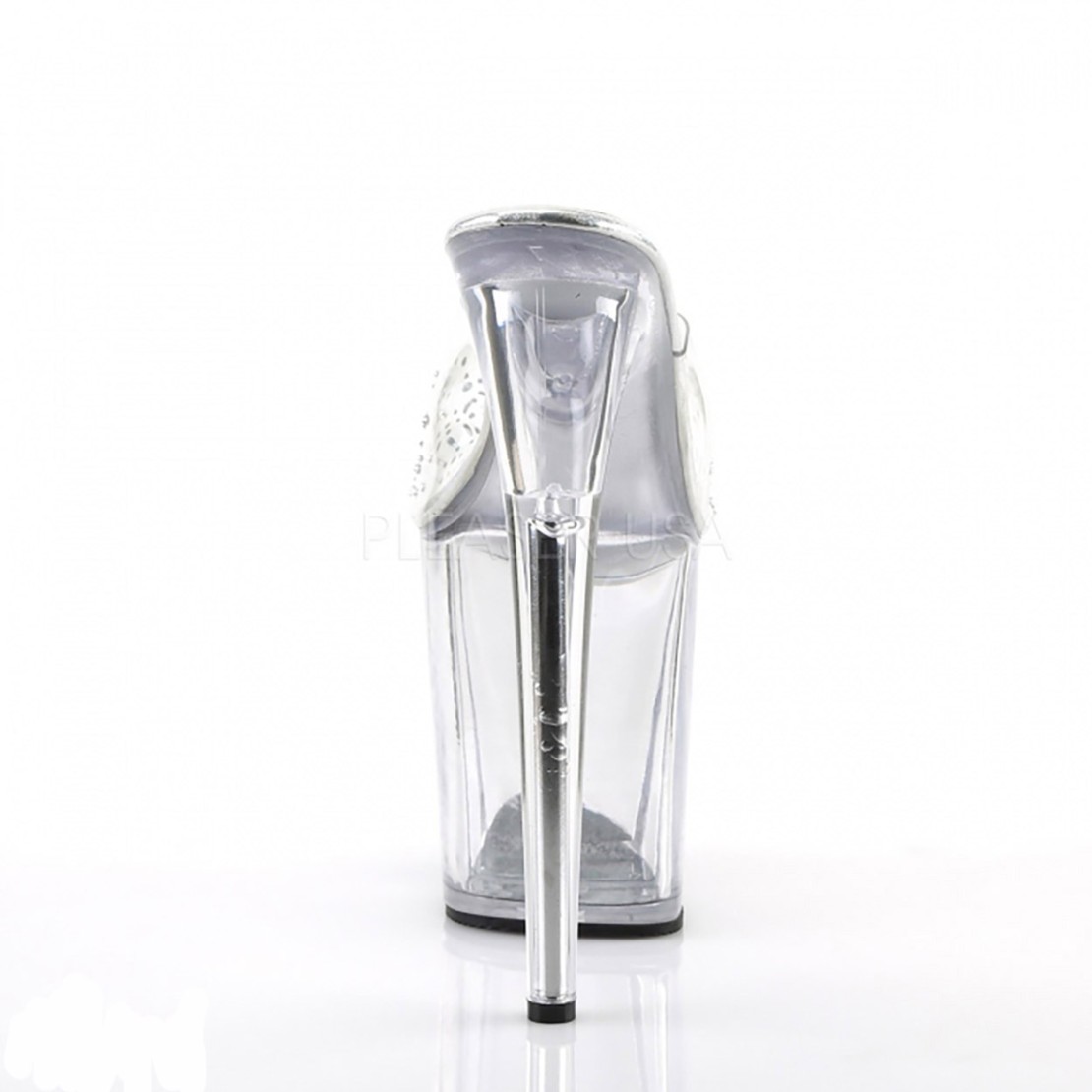 SANDALO CON STRASS TACCO 20 CM ZEPPA A RIGHE