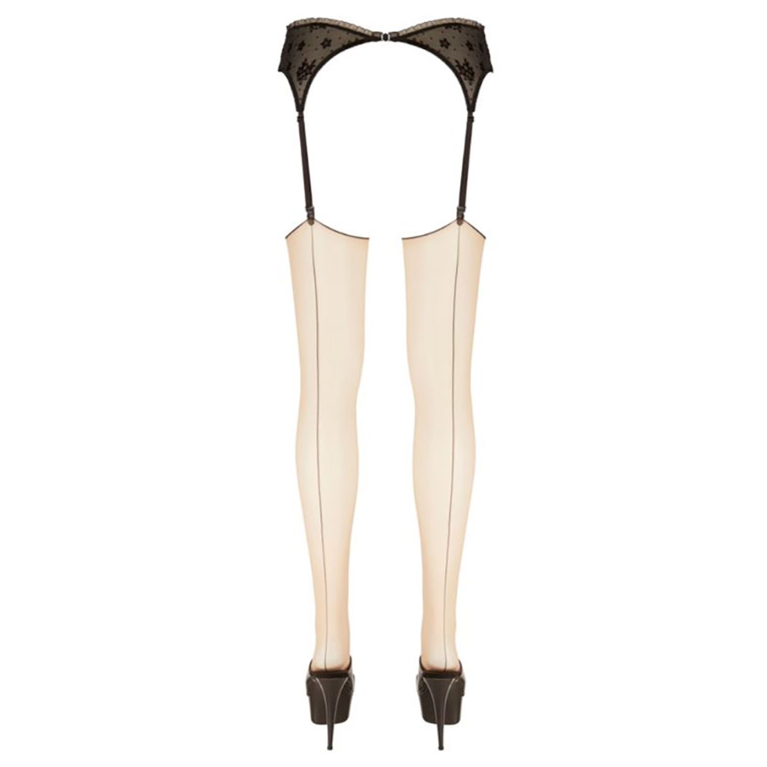 CALZE SEXY VELATE DA REGGICALZE CON CUCITURE NERE