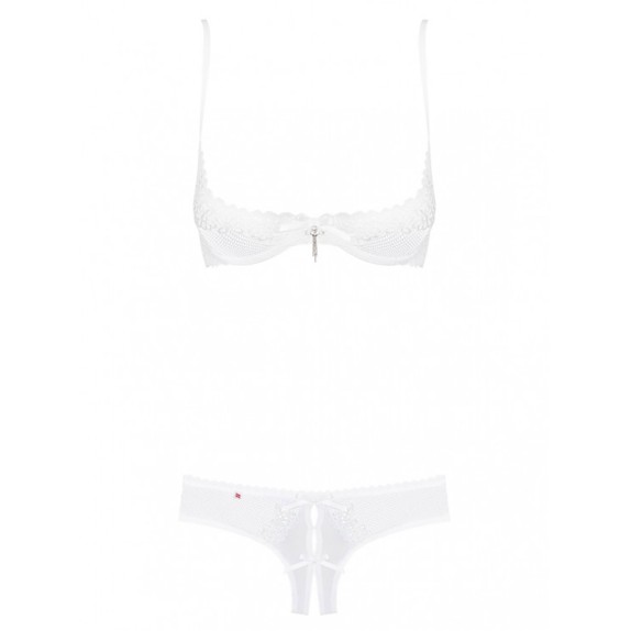 COMPLETO INTIMO 2 PZ SEXY PER DONNA ALABASTRA BIANCO