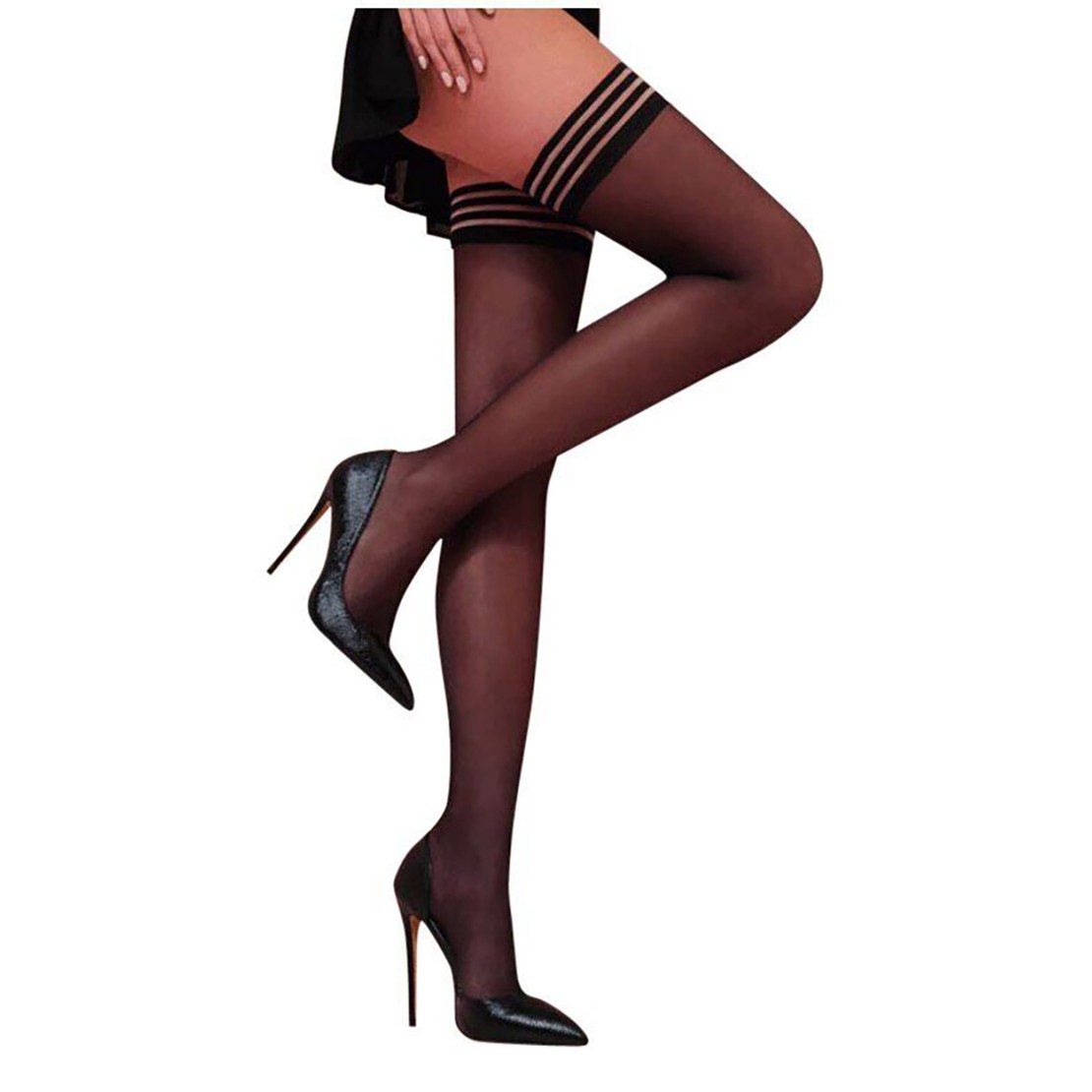 AUTOREGGENTI VELATE SEXY PER DONNA VALENTINA