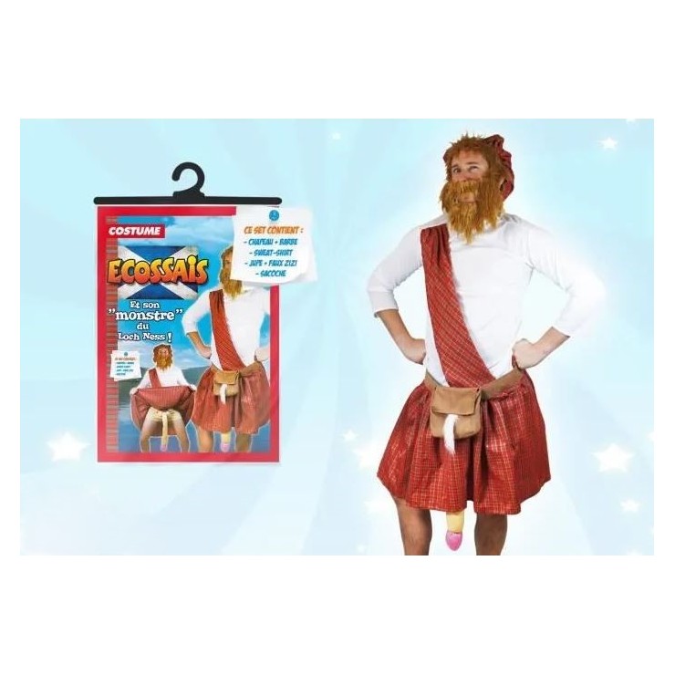 TRAVESTIMENTO SCHERZO PER UOMO DA SCOZZESE CON KILT