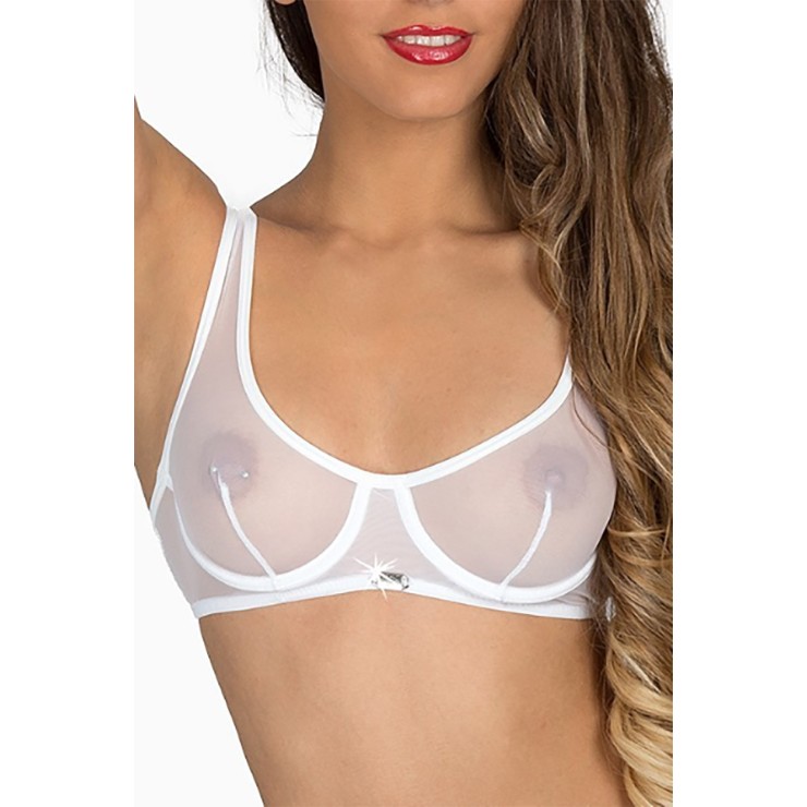 REGGISENO SEXY PER DONNA IN TULLE CON FERRETTI 2