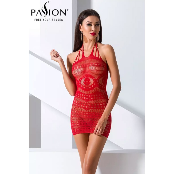 MINI ABITO SEXY PER DONNA IN MICRORETE ELASTICIZZATO 2