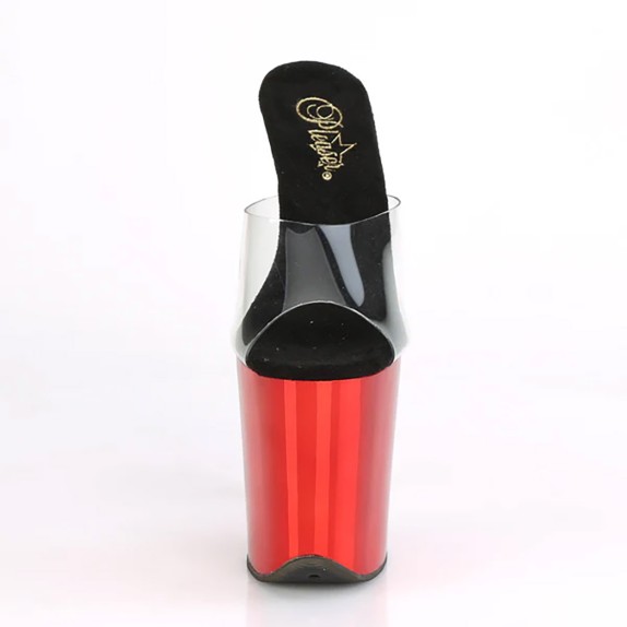 SANDALO SCARPE SEXY PER POLE LAP DANCE PLEASER TACCO 20 ROSSO