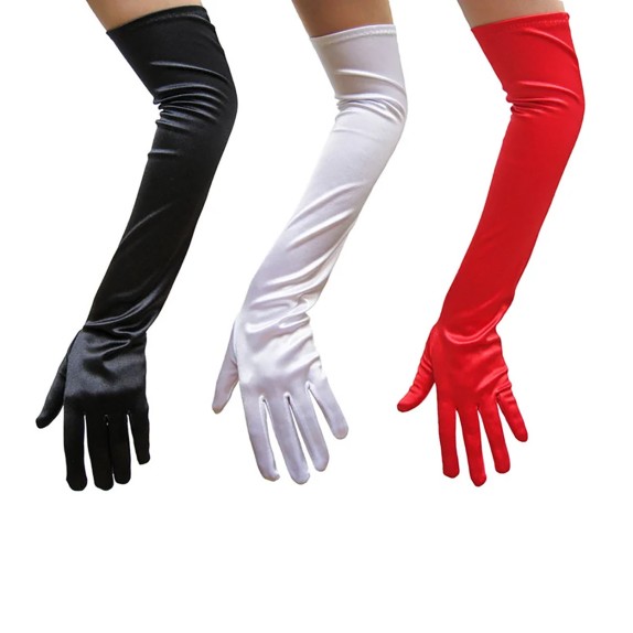 GUANTI SOTTOGOMITO IN NYLON SEXY PER DONNA