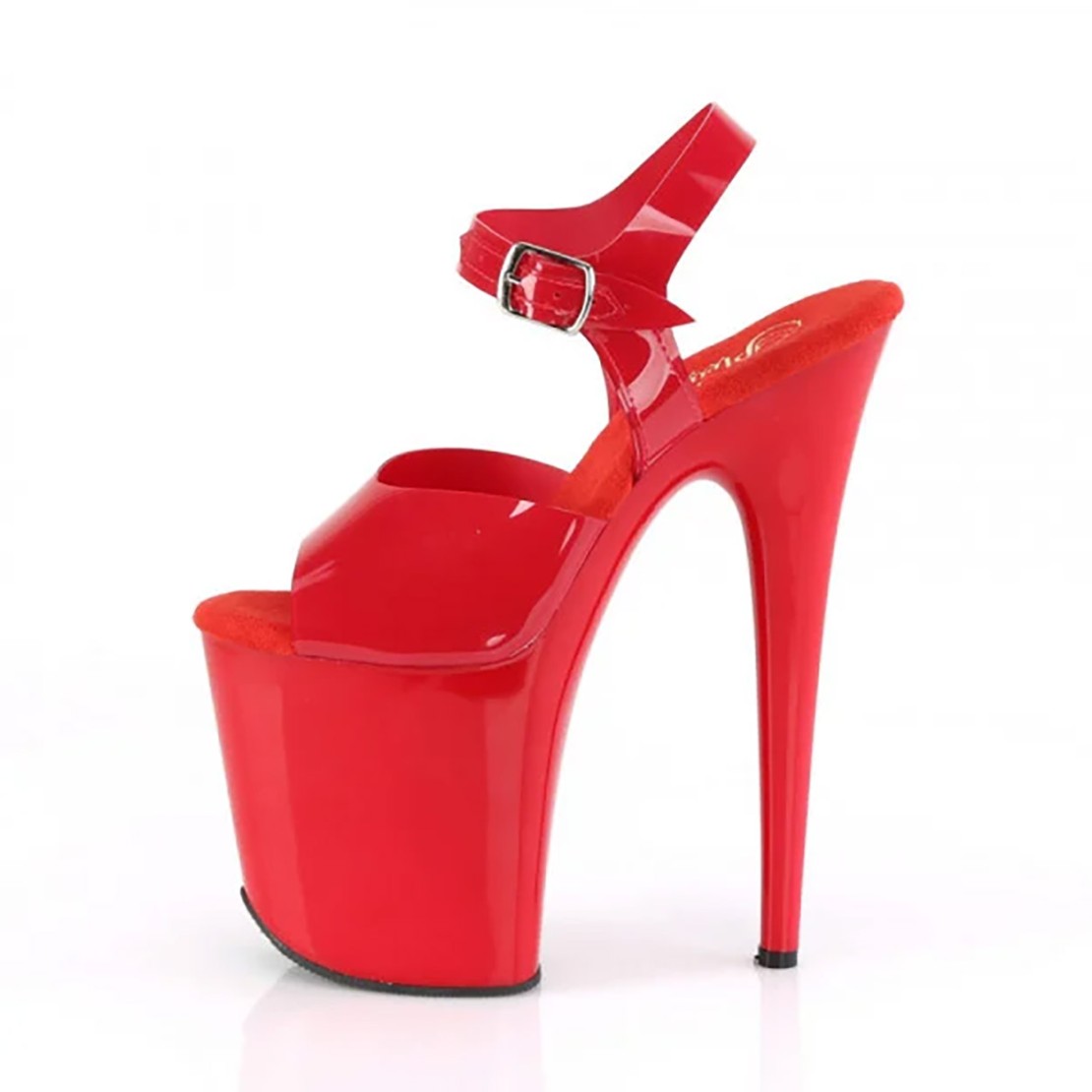 SANDALO SEXY PER DONNA IN VERNICE ROSSA CON...