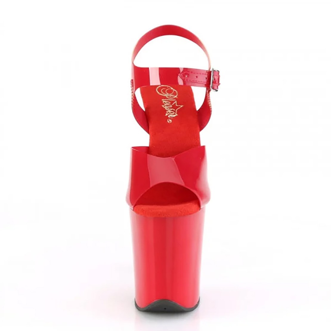 SANDALO SEXY PER DONNA IN VERNICE ROSSA CON...