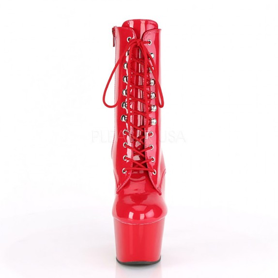 STIVALETTI SEXY PER DONNA IN VERNICE ROSSA TACCO CM. 18 ADORE PLEASER
