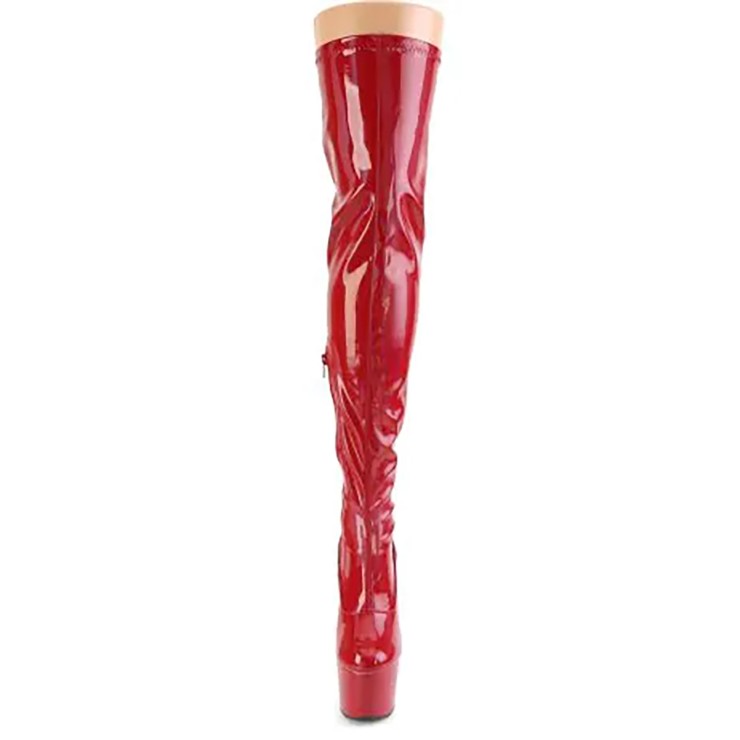 STIVALI SEXY NUMERI GRANDI TACCO 18 cm IN VERNICE ROSSA... 2