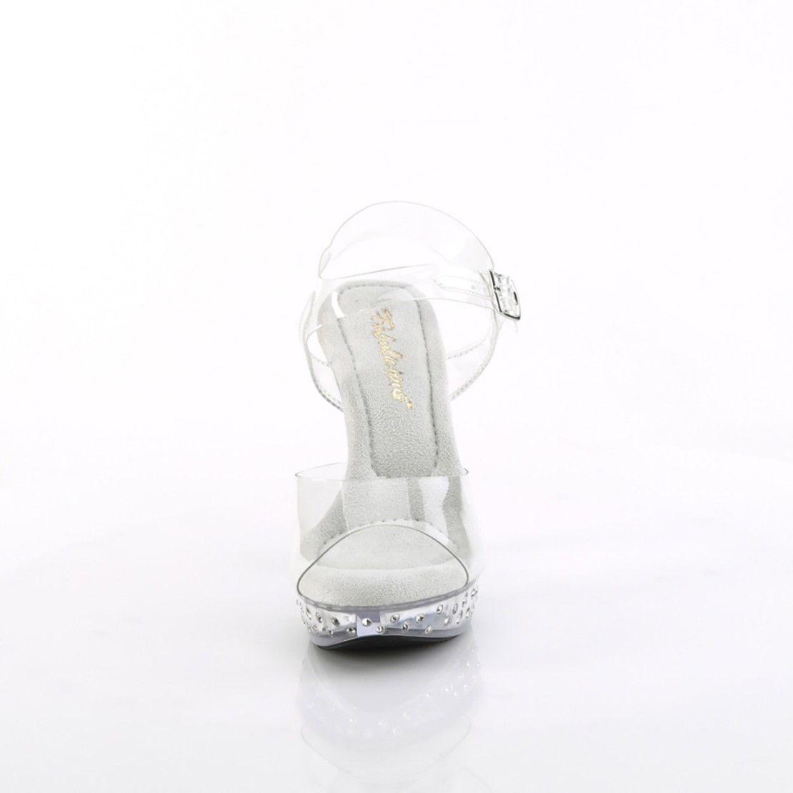 SANDALO SEXY PER DONNA TACCO 12 cm CON STRASS...