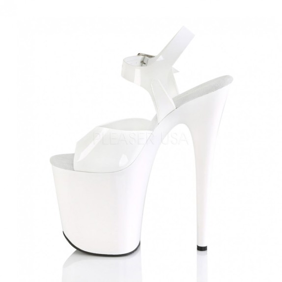 SCARPE SEXY DONNA CON CINTURINO TACCO 20 cm JELLY FLAMINGO PLEASER