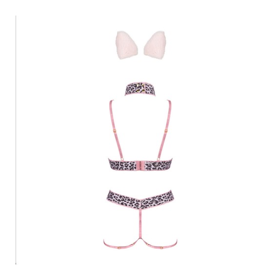 COSTUME SEXY PER DONNA DA GATTINA SET 5 PEZZI OBSESSIVE