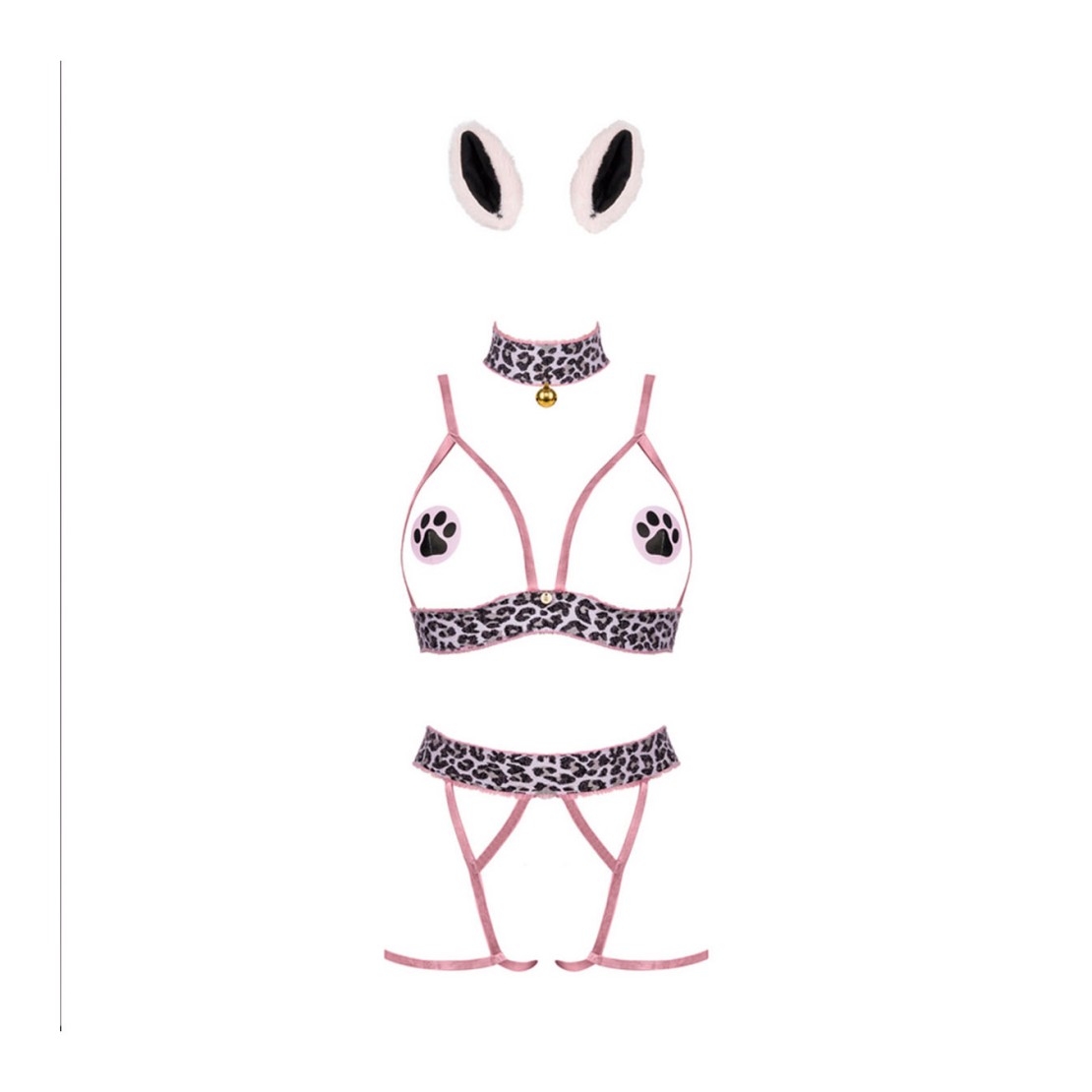 COSTUME SEXY PER DONNA DA GATTINA SET 5 PEZZI...