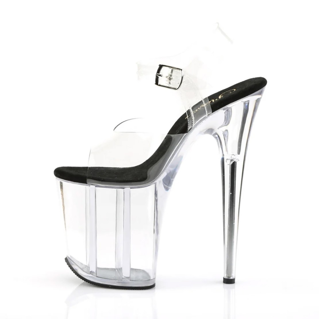 SANDALI SEXY TACCO 20 CM TRASPARENTI CON...