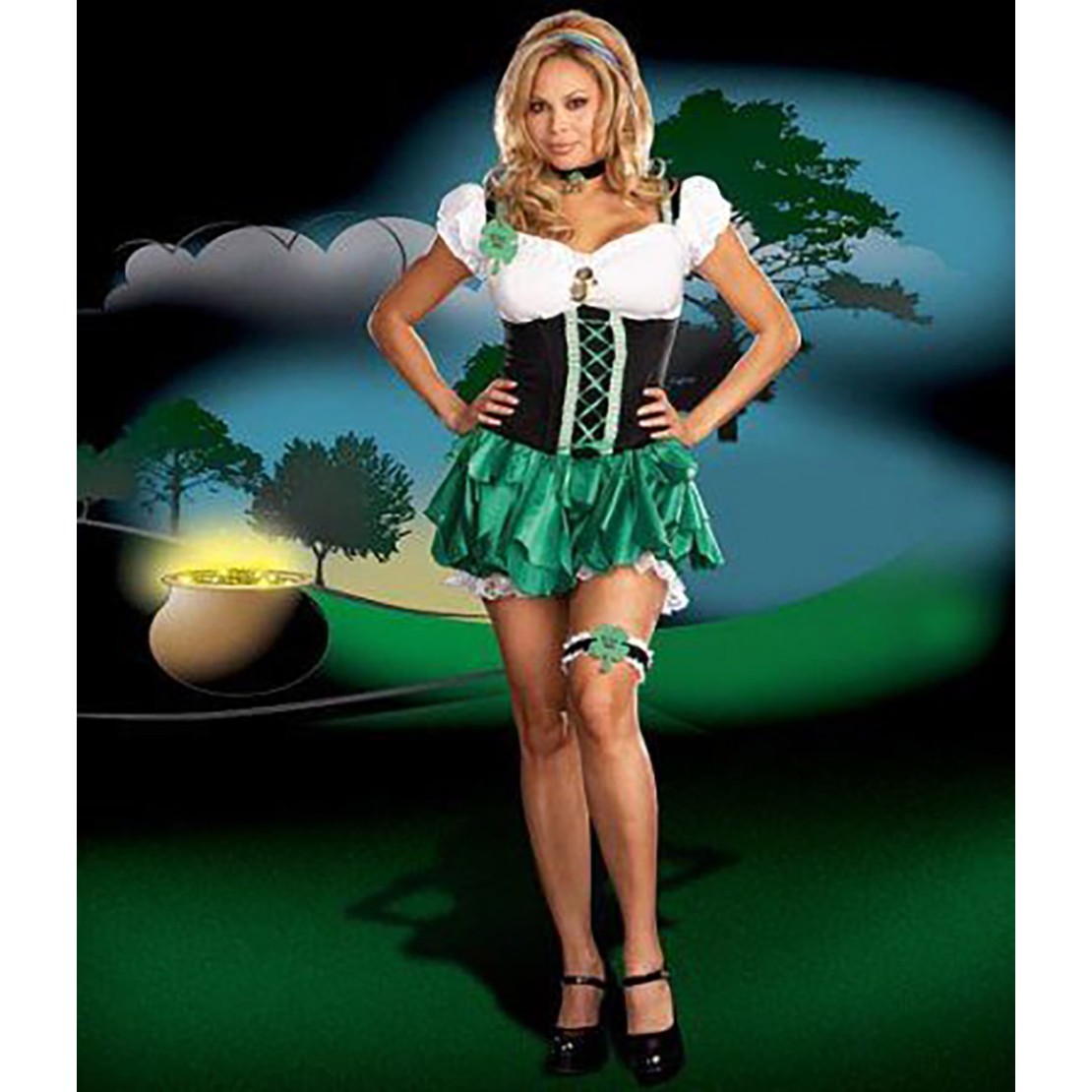 COSTUME DEA DELLA FORTUNA CON QUADRIFOGLIO