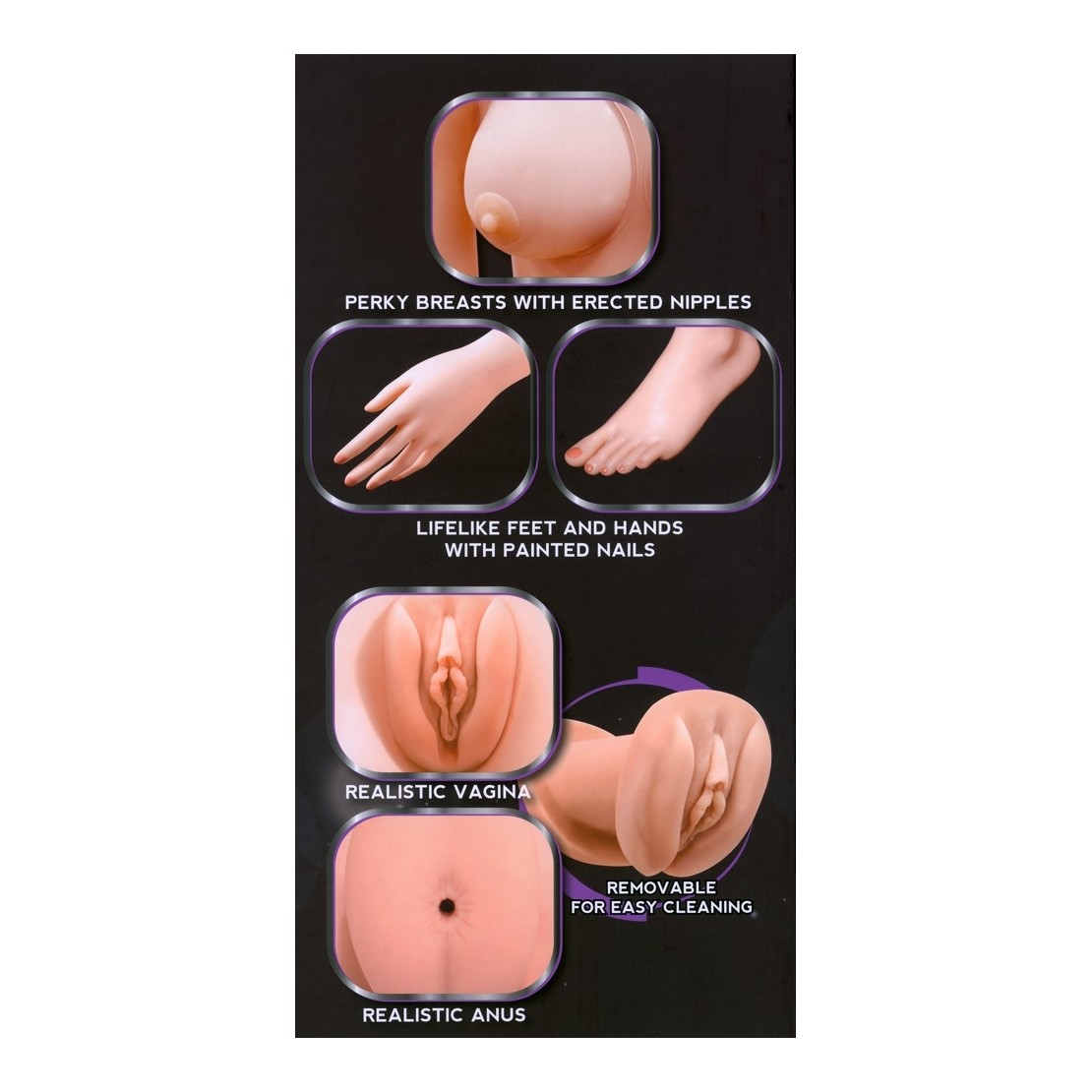 BAMBOLA GONFIABILE REALISTICA CON VAGINA E ANO...