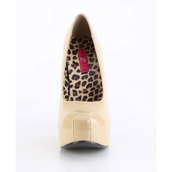 SCARPE SEXY DECOLTE' BORDELLO LUCIDO COLOR CREMA