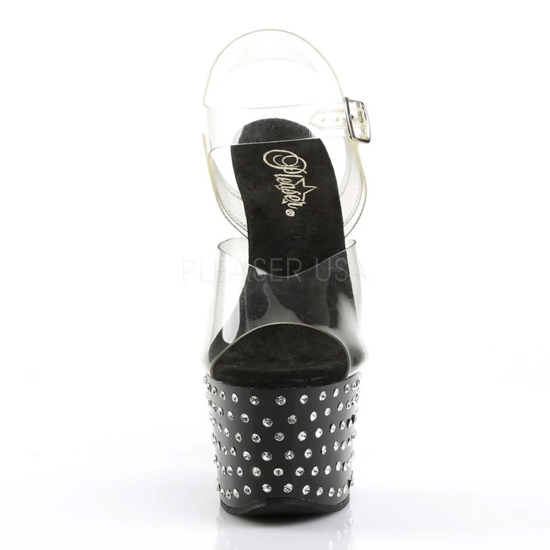 SANDALO SEXY 18 CM CON CINTURINO E STRASS POLE...
