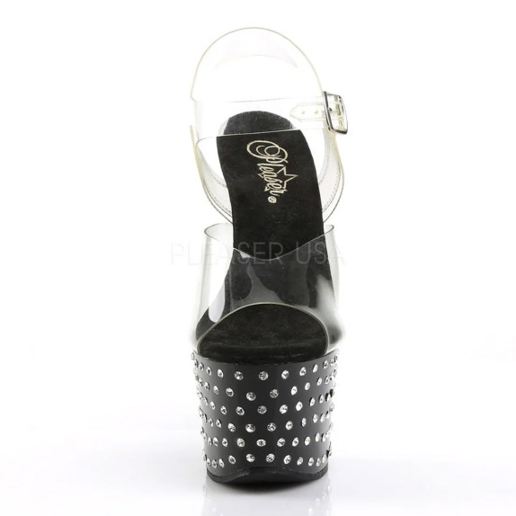 SANDALO SEXY 18 CM CON CINTURINO E STRASS POLE LAP DANCE