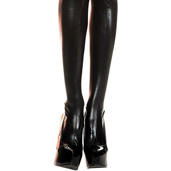 CALZE AD EFFETTO BAGNATO SEXY PER DONNA CON ELASTICO MUSIC LEGS
