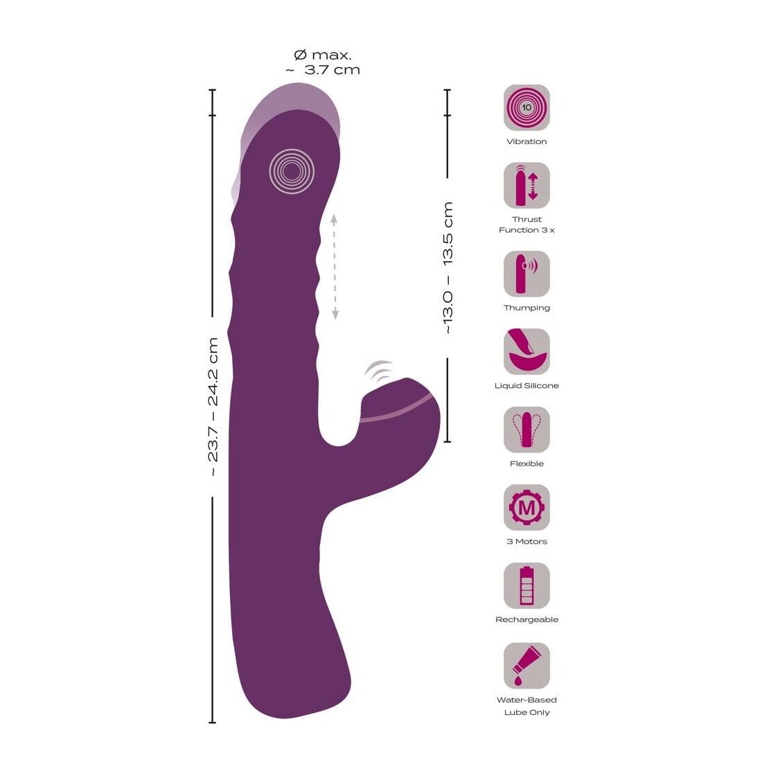 RABBIT SEX TOY DONNA CON MOVIMENTO SU E GIU' E...