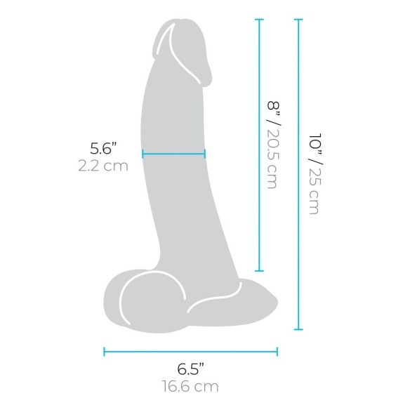 FALLO IPER REALISTICO DILDO MORBIDO CON DETTAGLI MISURE 22,3 CM & 25 CM