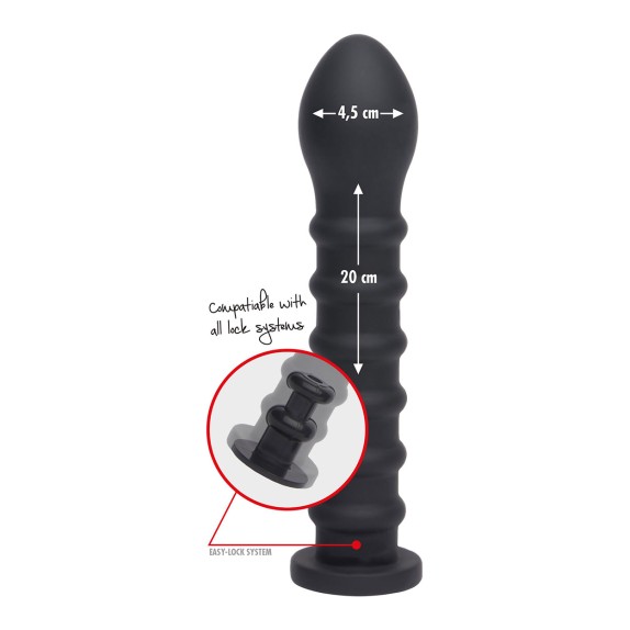 DILDO ANALE VAGINALE 20 CM PER FUCK MACHINE BANGERS RIBBED DONG