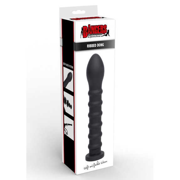 DILDO ANALE VAGINALE 20 CM PER FUCK MACHINE BANGERS RIBBED DONG