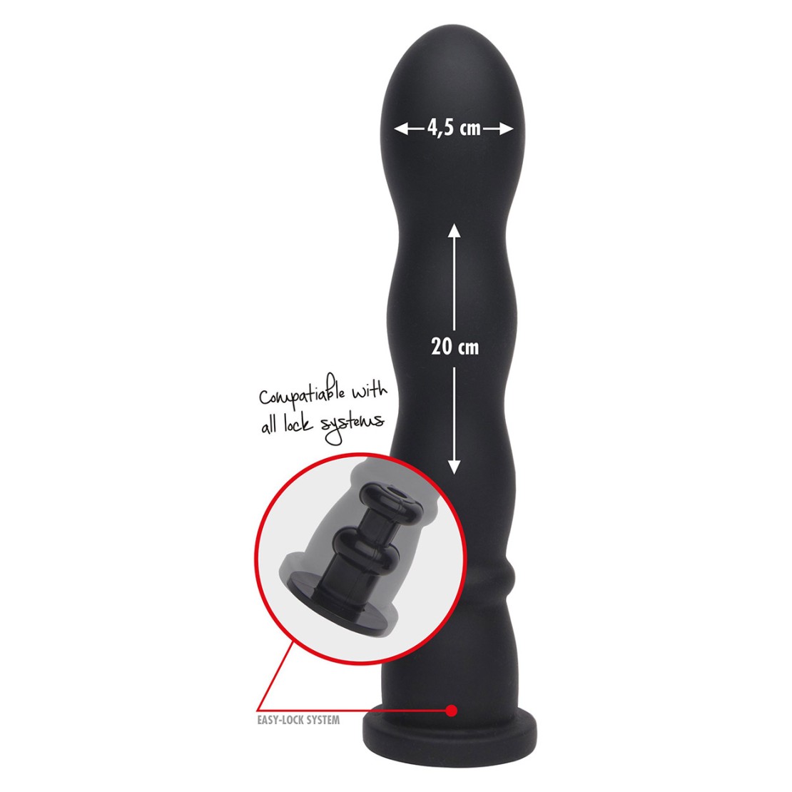DILDO VAGINALE ANALE 20 CM PER FUCK MACHINE...