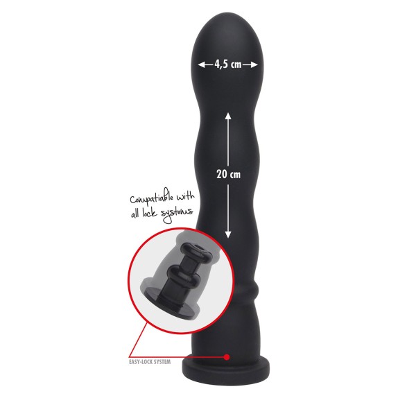 DILDO VAGINALE ANALE 19 CM PER FUCK MACHINE BANGERS RIBBED DONG