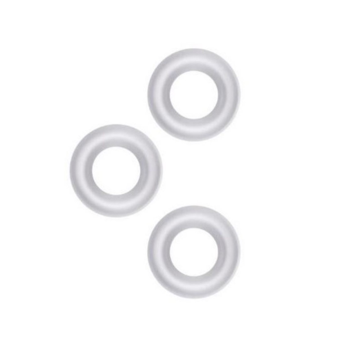 SET 3 ANELLI RING PER PENE MORDIBI TRASPARENTI...
