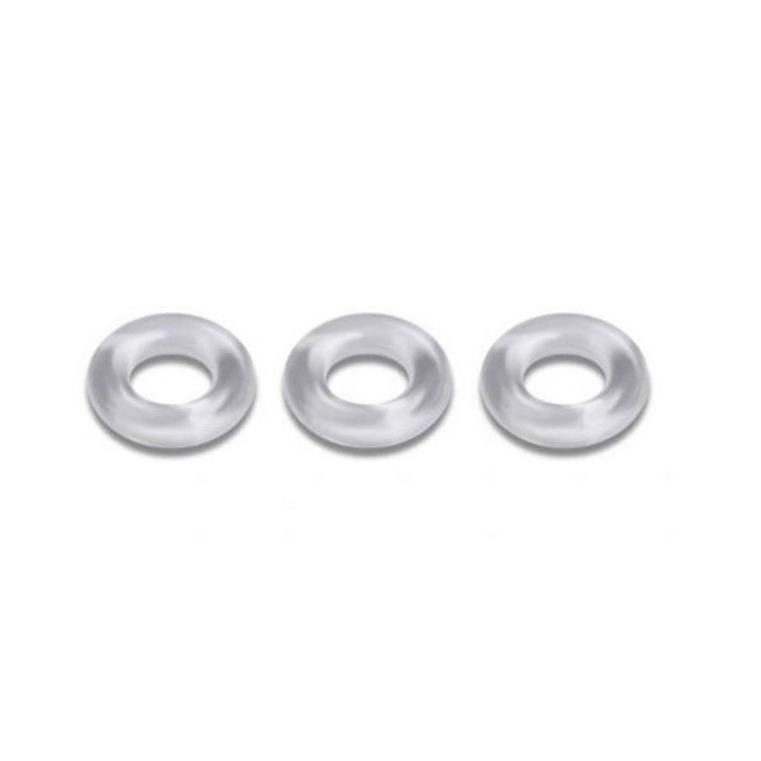 SET 3 ANELLI RING PER PENE MORDIBI TRASPARENTI...