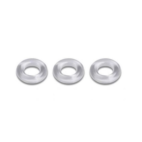 SET 3 ANELLI RING PER PENE MORDIBI TRASPARENTI DA 1,8 CM DI DIAMETRO STAMINA RING