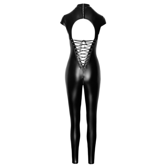 TUTA INTERA SEXY PER DONNA IN SPANDEX LUCIDO CON CERNIERA SUL CAVALLO E SCHIENA SCOPERTA
