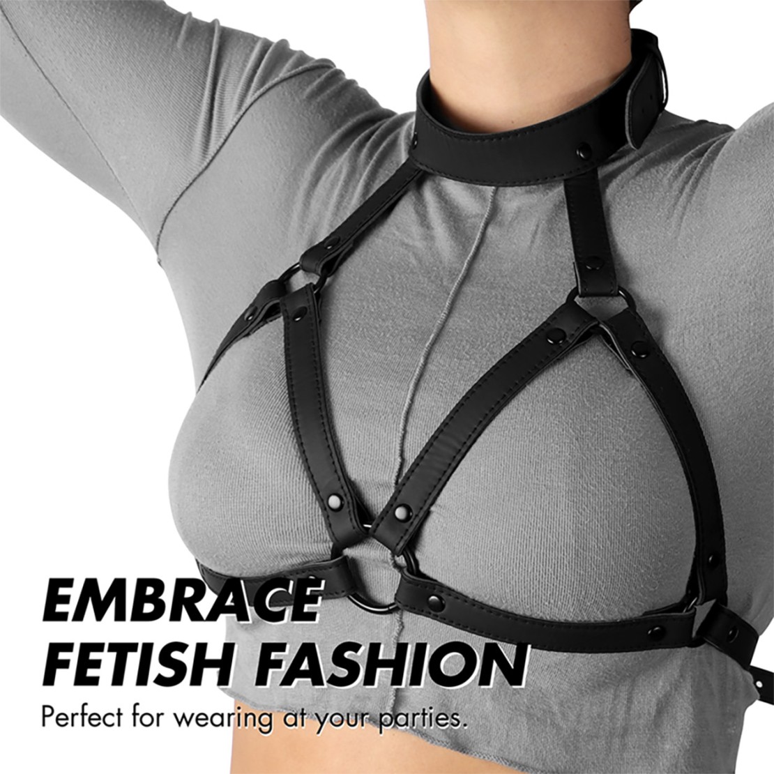REGGISENO HARNESS APERTO SEXY DONNA REGOLABILE...
