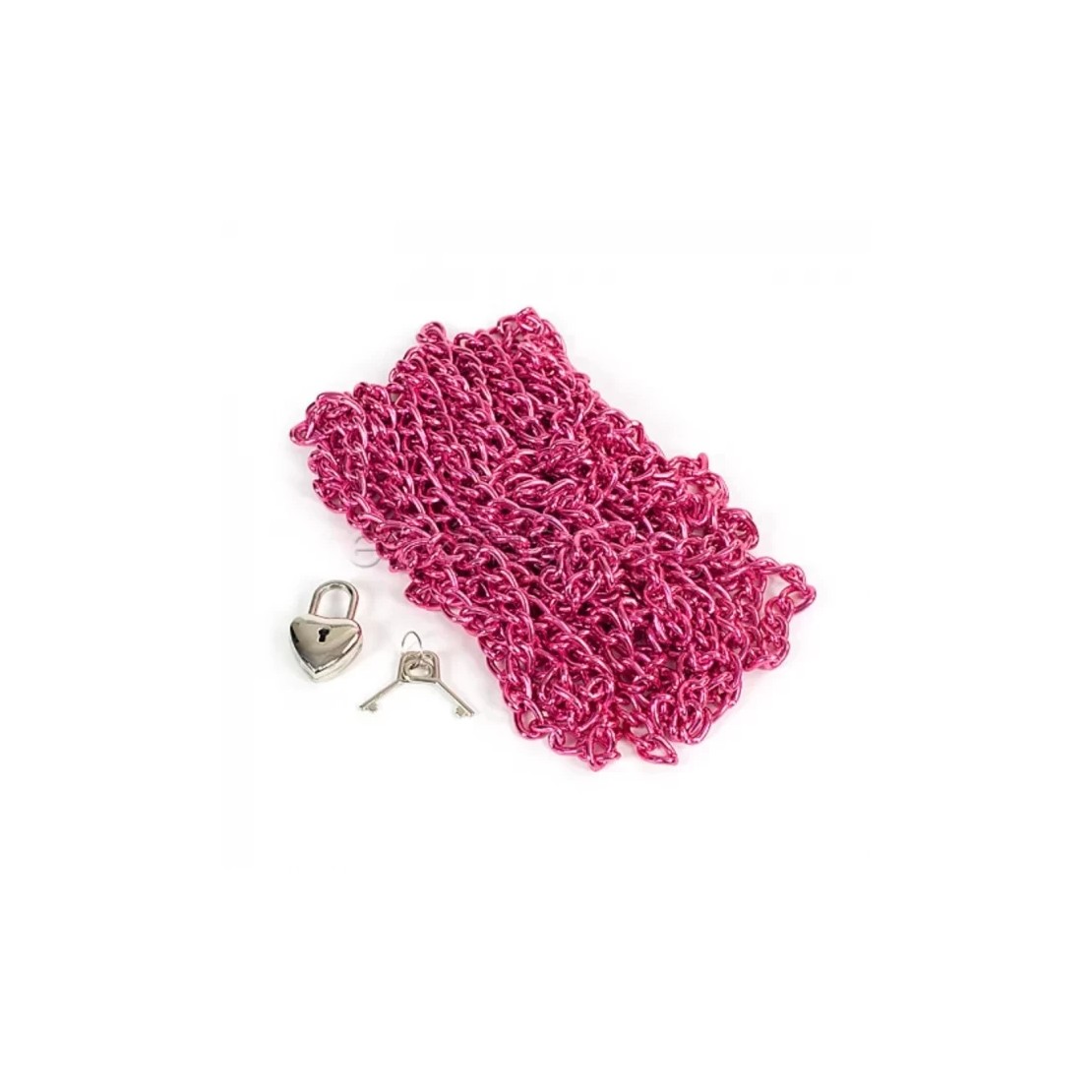 CORDA IN METALLO FUCSIA CATENA CON LUCCHETTO A...