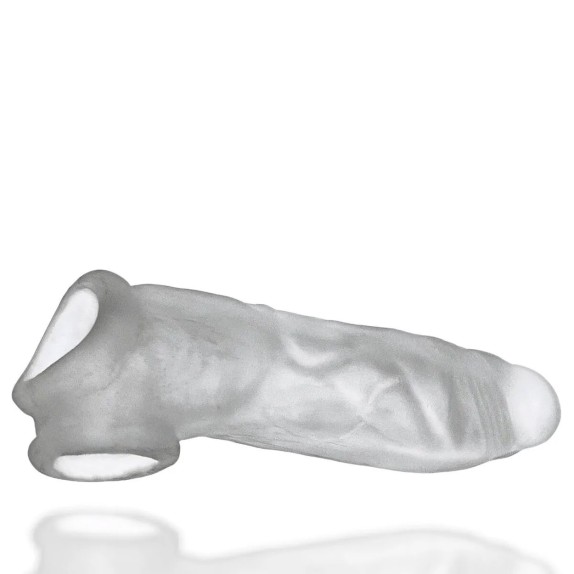 GUAINA E PROLUNGA PER PENE CON INSERTO PUNTA PIENA E ANELLO TESTICOLI