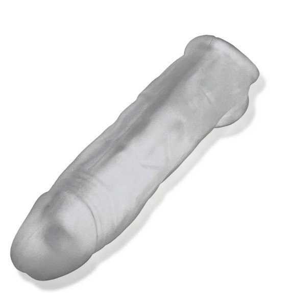 GUAINA E PROLUNGA PER PENE CON INSERTO PUNTA PIENA E ANELLO TESTICOLI