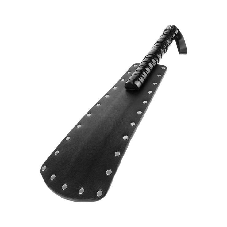 PADDLE NERO CON BORCHIE SEX TOY IN ECO-PELLE