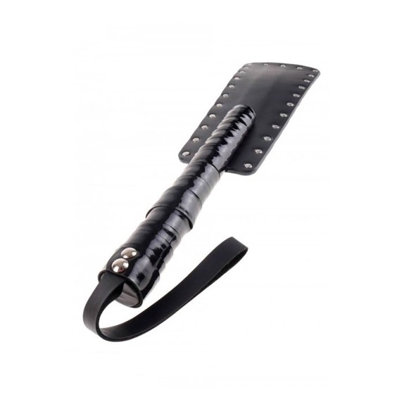 PADDLE NERO CON BORCHIE SEX TOY IN ECO-PELLE