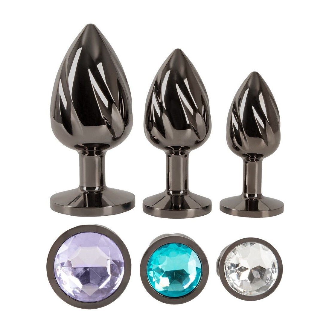 SET 3 PLUG ANALE CON PESO E GIOIELLO CON DESIGN...