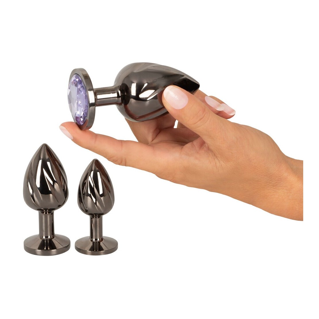 SET 3 PLUG ANALE CON PESO E GIOIELLO CON DESIGN...