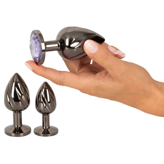 SET 3 PLUG ANALE CON PESO E GIOIELLO CON DESIGN A SPIRALE ANOS