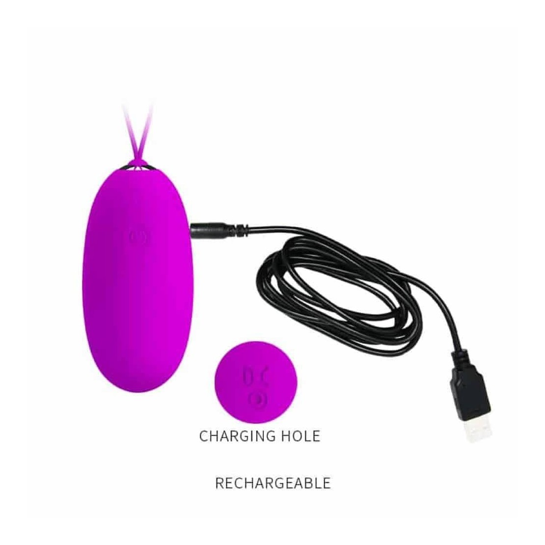 OVETTO VAGINALE VIBRANTE USB CON TELECOMANDO...