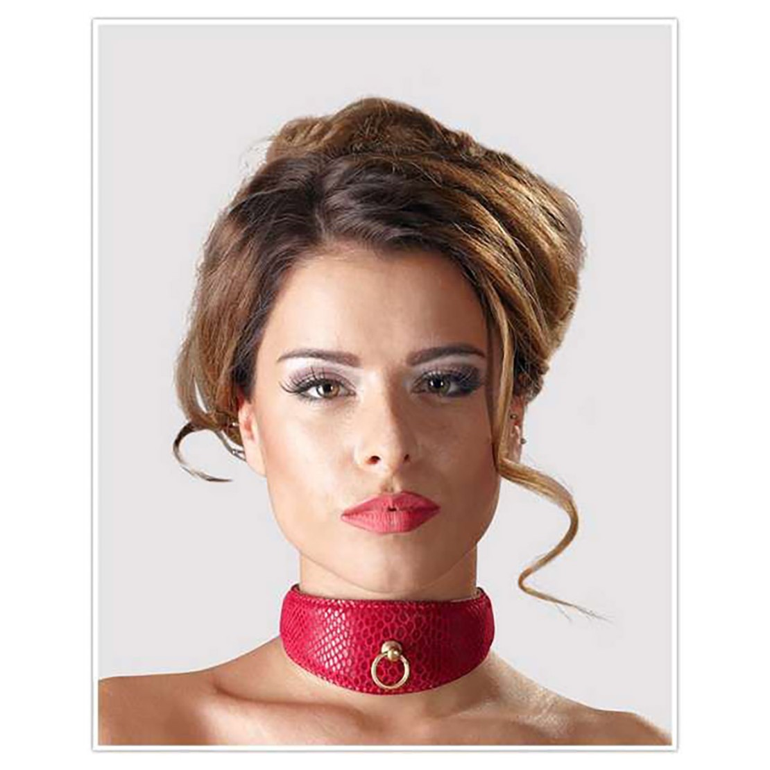 SEXY COLLARE IN CUOIO CON STAMPA SERPENTE