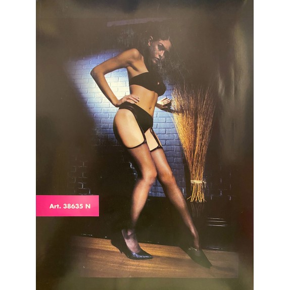 COLLANT APERTI SEXY DONNA EFFETTO REGGICALZE CON CALZE VELATE E CON PIEDE