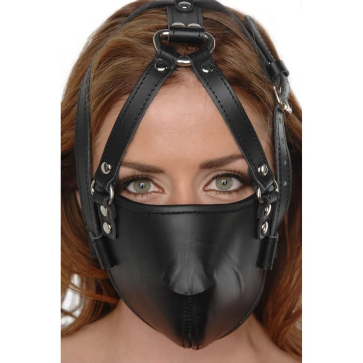 MUSERUOLA IN PELLE NERA CON CINGHIE STRICT LEATHER FACE...