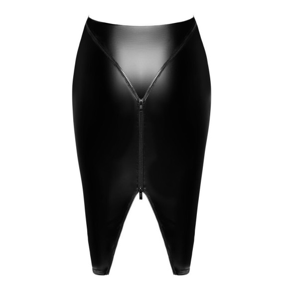 GONNA LUNGA IN SPANDEX NERO CON SPACCO APRIBILE CERNIERA POSTERIORE